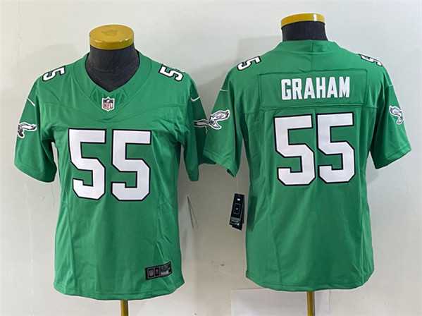Youth Philadelphia Eagles #55 Brandon Graham Green 2023 F.U.S.E. Stitched Football Jersey->youth nfl jersey->Youth Jersey